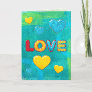 Valentine Fun 3D Mix and Match GREETING Thank You Card