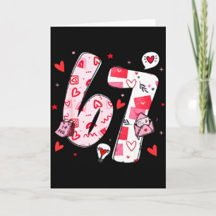 Valentine Funny Six Seven 6 7 Meme Men Women Kids Card