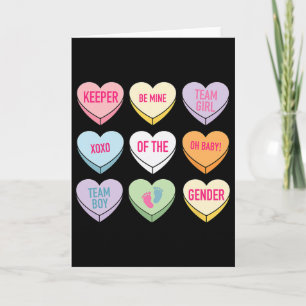 Valentine Gender Reveal Keeper Of The Gender Pink  Card