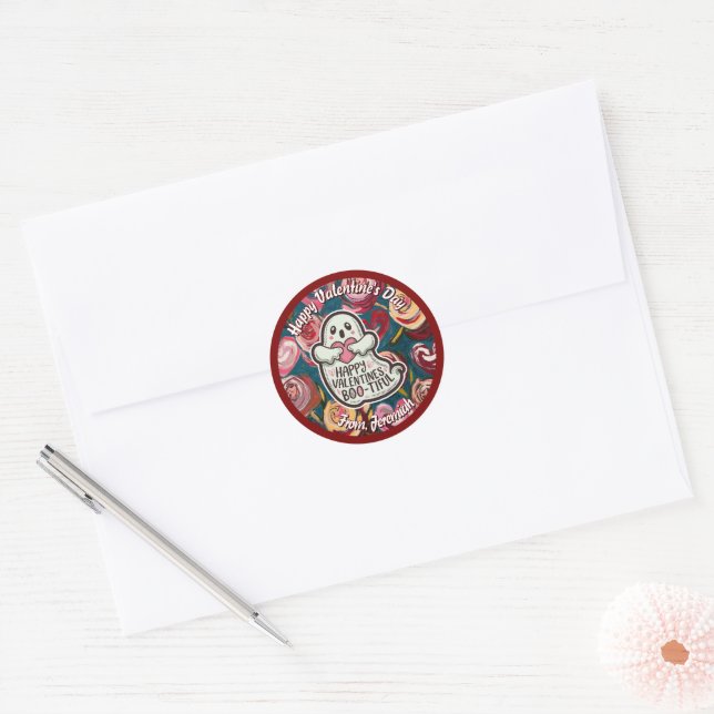 Valentine Ghost Sticker (Envelope)