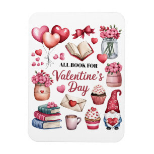 Valentine Gift All Book for Valentines Day Magnet