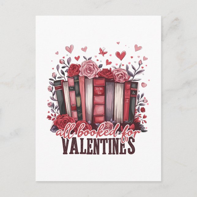 Valentine Gift | All Booked For Valentine Postcard (Front)