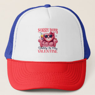 Valentine Gift   Daddy Is My Valentine Trucker Hat