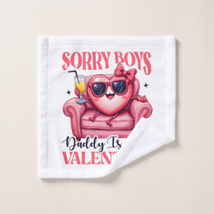 Valentine Gift   Daddy Is My Valentine Wash Cloth