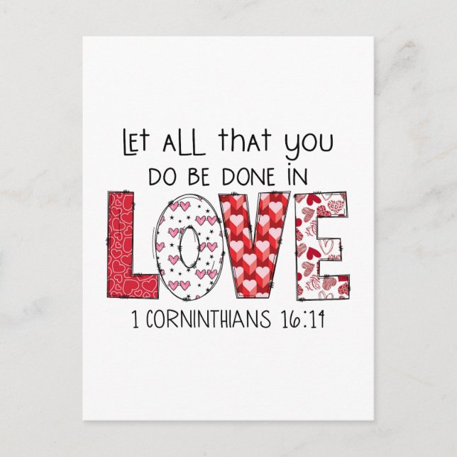 Valentine Gift | God Says You Are Valentine Love Postcard (Front)