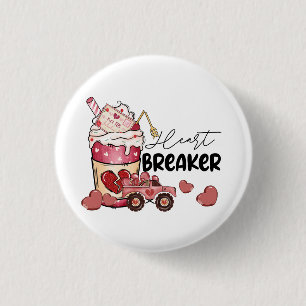 Valentine Gift Heart Breaker 3 Cm Round Badge
