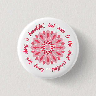 VALENTINE GIFT HUSBAND WIFE GIRLFRIEND BOYFRIEND  3 CM ROUND BADGE