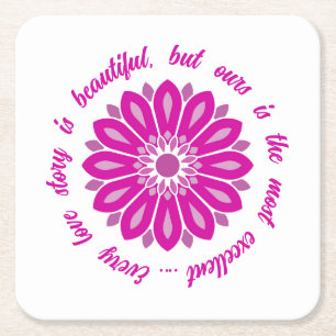 VALENTINE GIFT HUSBAND WIFE GIRLFRIEND BOYFRIEND SQUARE PAPER COASTER