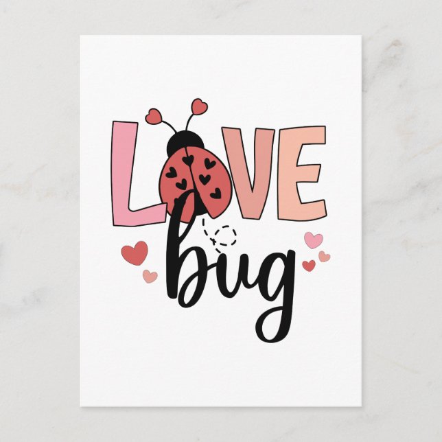 Valentine Gift | Love Bug Postcard (Front)