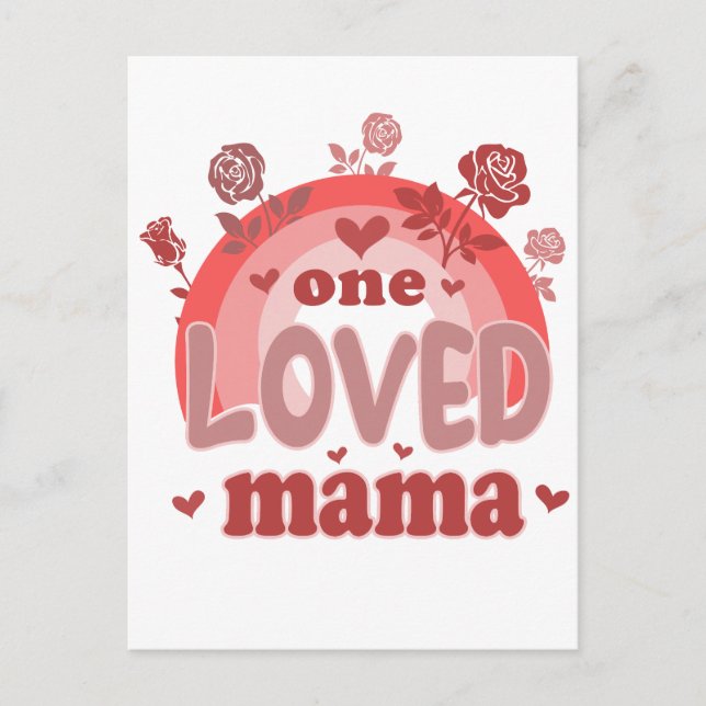 Valentine Gift | One Loved Mama Postcard (Front)
