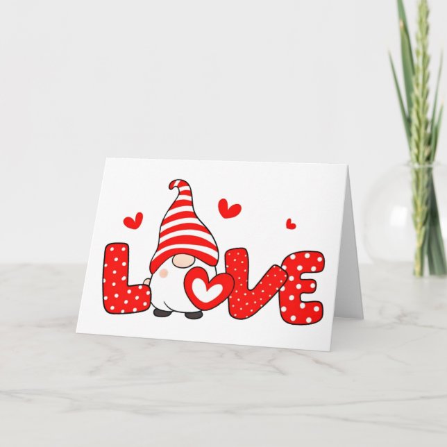 Valentine gnome  card (Front)