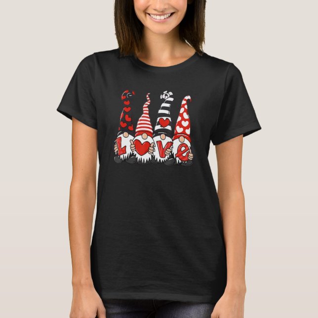Valentine Gnome Shirt Cute Love Heart Gnomes Pajam (Front)