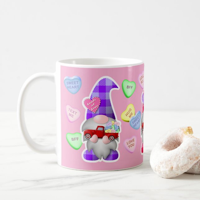 Valentine Gnomes Coffee Mug (With Donut)