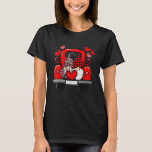 Valentine Gnomes Leopard Red Buffalo Plaid Truck C T-Shirt