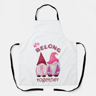 Valentine gnomes: we belong together apron