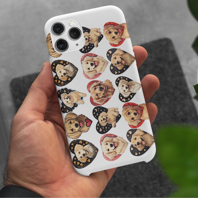 Valentine Golden Retriever Dog  Case-Mate iPhone Case (Valentine Golden Retriever Dog Case-Mate iPhone Case)