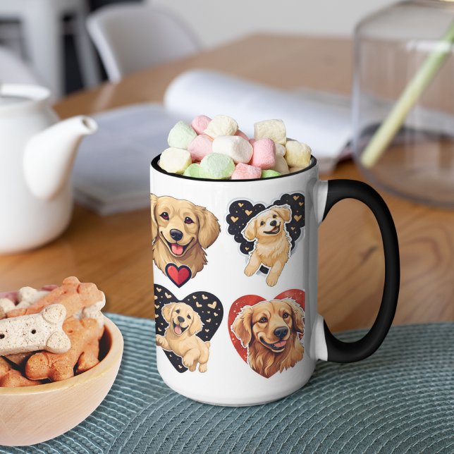 Valentine Golden Retriever Dog Mug (Cute Valentine Golden Retriever Dog Mug)