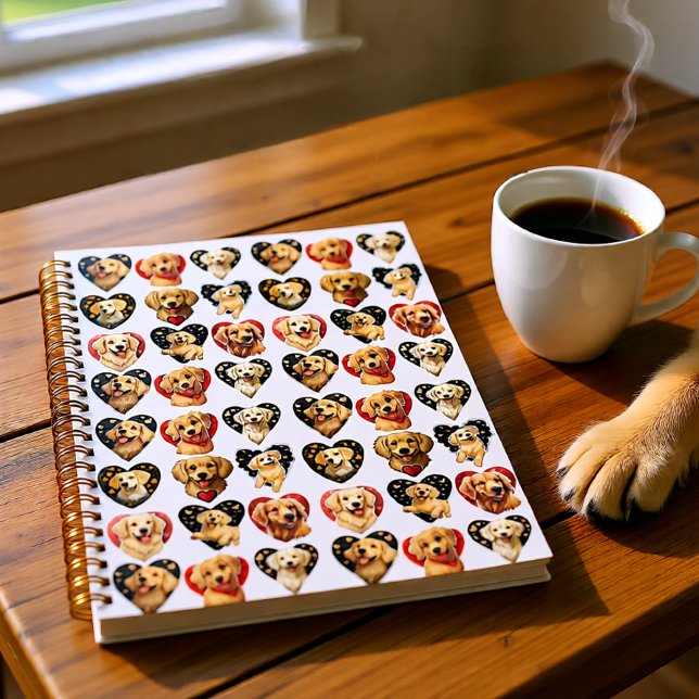 Valentine Golden Retriever Dog Planner (Valentine Golden Retriever Hearts Dog Lover Planner)