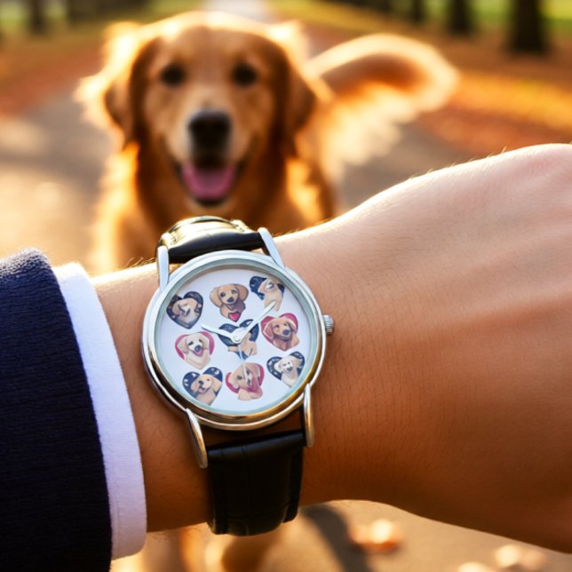 Valentine Golden Retriever Dog Watch (Valentine Golden Retriever Heart Cute Dog Lover Watch)