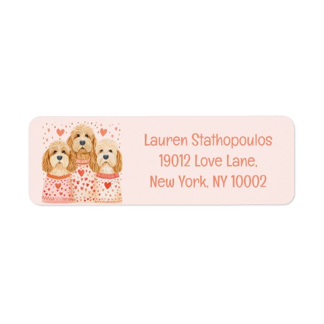 Valentine Goldendoodle Dogs (Front)