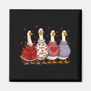 Valentine Goose Heart Silly Goose Valentines Day  Magnet