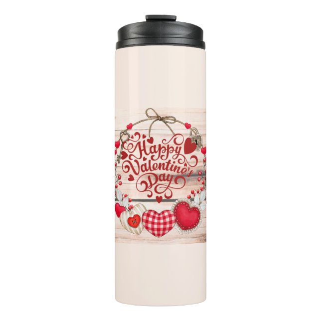 Valentine Greetings Thermal Tumbler (Front)