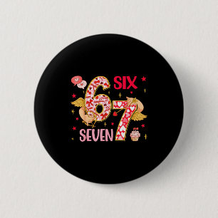Valentine Grunge 67 Funny Saying Six Seven Valenti 6 Cm Round Badge
