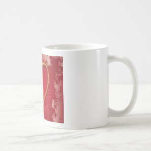 Valentine Heart against red background Coffee Mug