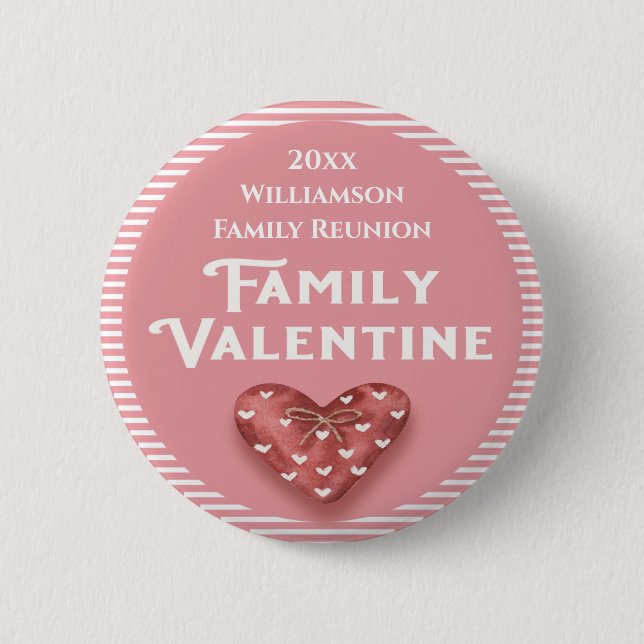 Valentine Heart Award Family Reunion 6 Cm Round Badge (Front)