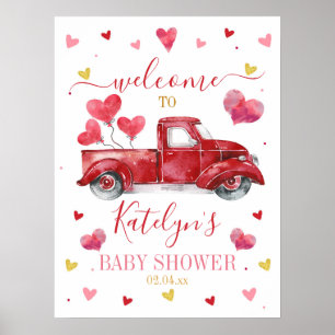 Valentine Heart Birthday Baby Shower Welcome Sign
