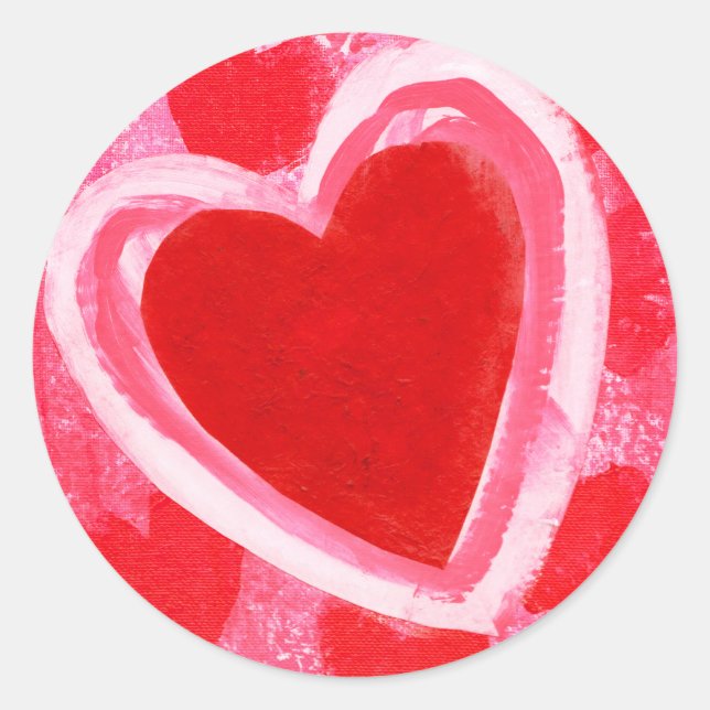 Valentine Heart by VictoriaShaylee Classic Round Sticker (Front)