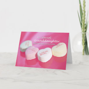 Valentine Heart Candy Granddaughter Holiday Card