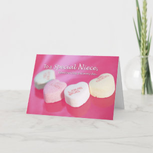Valentine Heart Candy Niece Holiday Card