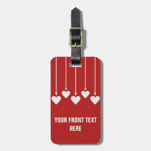 Valentine Heart custom luggage tag