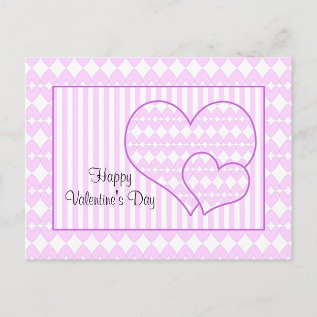 Valentine Heart Design Holiday Postcard (Front)
