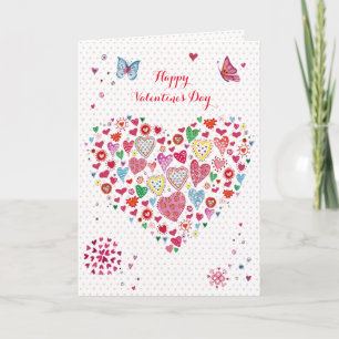 Valentine Heart Hearts Dots Greeting Card