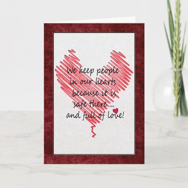 Valentine Heart Holiday Card (Front)