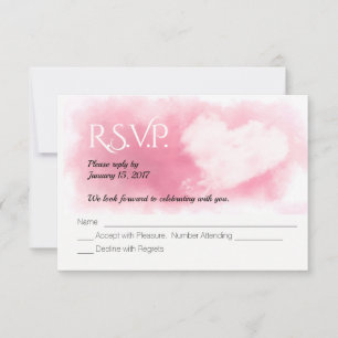 Valentine Heart  Holiday Wedding RSVP Card