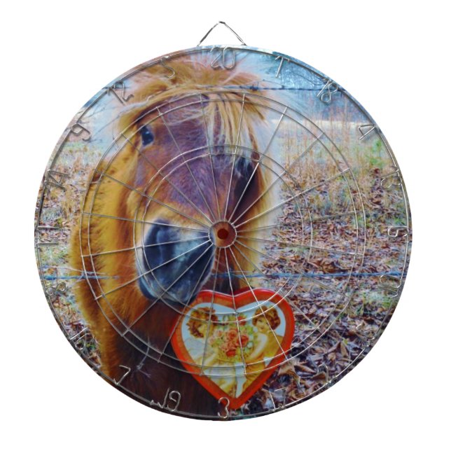 Valentine Heart  Horse Dartboard (Front)