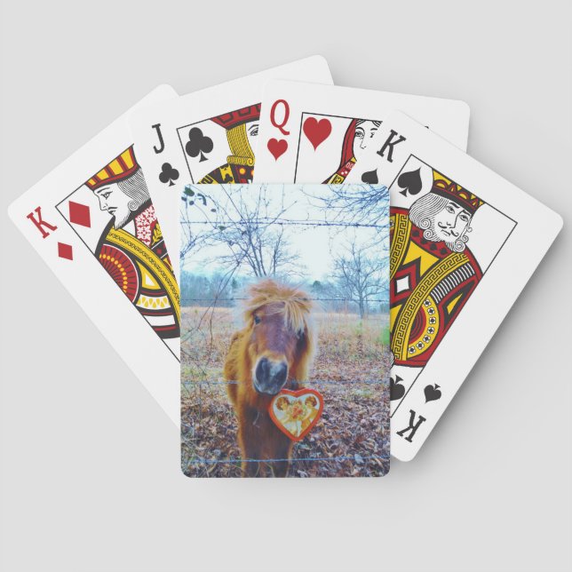 Valentine Heart  Horse Playing Cards (Back)
