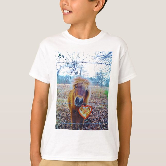 Valentine Heart  Horse T-Shirt (Front)