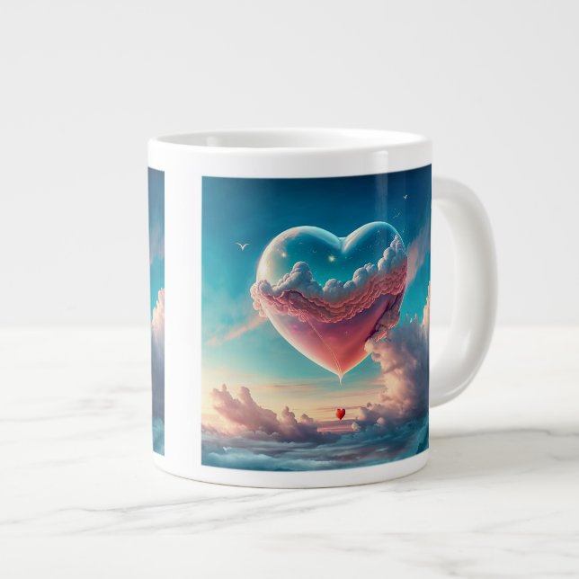 Valentine Heart Jumbo Mug  (Front Right)