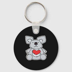 valentine heart koala bear key ring