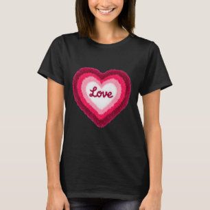 Valentine Heart Latch Hook Design  T-Shirt
