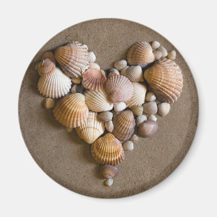 Valentine Heart Made with Shells Magnet