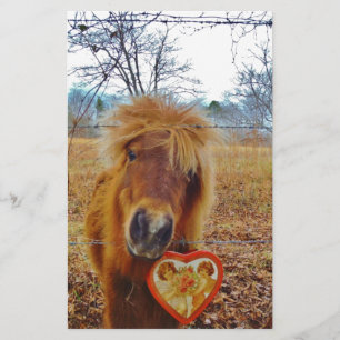Valentine Heart  Miniature brown Horse