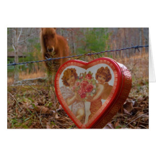 Valentine Heart  Miniature brown Horse