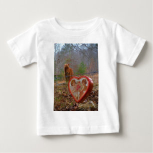 Valentine Heart  Miniature brown Horse Baby T-Shirt