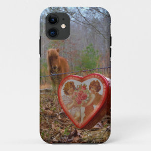 Valentine Heart Miniature brown Horse iPhone 11 Case