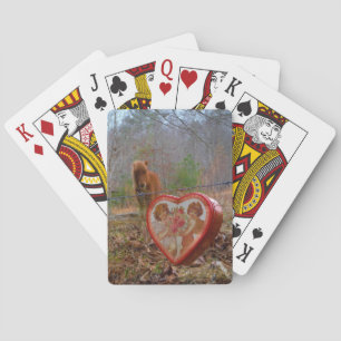 Valentine Heart  Miniature brown Horse Playing Cards